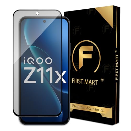 Image of FIRST MART Military-Grade Matte Tempered Glass for iQOO Z11x - 9H Screen Protector, Anti-Glare Protection, Scratch-Resistant, Bubble-Free (1 Pack)