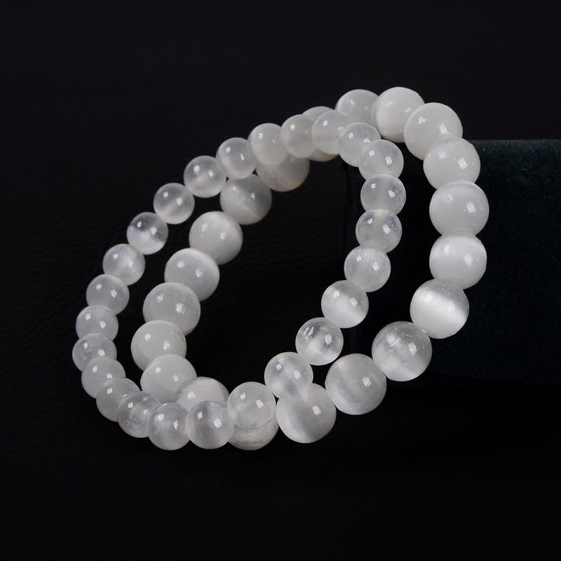 Bracciale con perline, braccialetti elasticizzati con perline rotonde per regalo da donna e uomo
