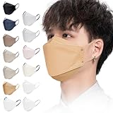 [Brodio] 立体マスク【やや大きめサイズ】 メンズ バイカラー 個包装マスク ダイヤモンド形状 30枚入 立体構造 不織布マスク 耳が痛くならない 息がしやすい 通気性 肌にやさしい 3D立体型マスク 3dマスク カラー 女性用 やや大きめサイズ ヘーゼルナッツ×纽ヘーゼルナッツ