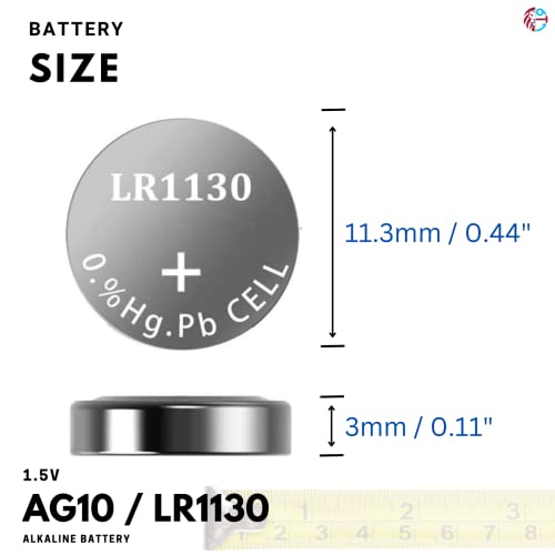 PoundMax AG10 LR1130 Batteries 1.5 Alkaline Button Battery Combo Pack - 10 Count - Thumbnail 7