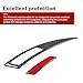 MOXRUQ 2 PCS Carbon Fiber Wheel Arch Protectors, Rubber Self-Adhesive Wheel Eyebrow Stickers, Sporty Eyebrow Fender Flare Guards, Universal Fit for Cars Edge Protection (Red)