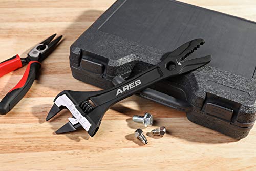 Ares 79008-8-Inch Thin Head Adjustable Alligator Wrench - 1 1/4-Inch Jaw Capacity - Chrome Vanadium Steel Construction - Alligator Head For Pipes And Rounded Off Fasteners #TOP4