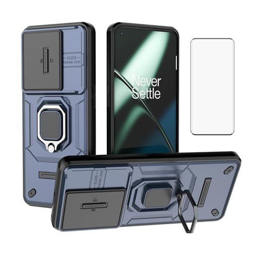 Coque OnePlus 11 5G antichoc à glissière caméra et anneau rotatif robuste