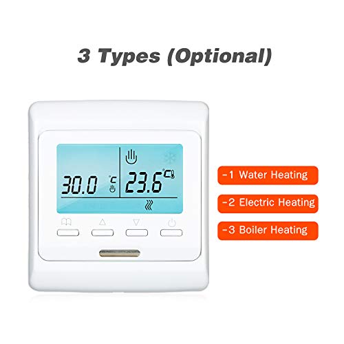 Termostato Inteligente Programável para Aquecimento de Água Tela LCD com Luz de Fundo - Cucudy