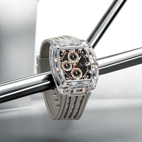 Image of Carlington Nitro Analog Chronograph Men's Polyurethane Strap Wrist Watch | Quartz Movement | Water & Shock Resistant Watch for Men | Casual & Formal Wear - CT 7105