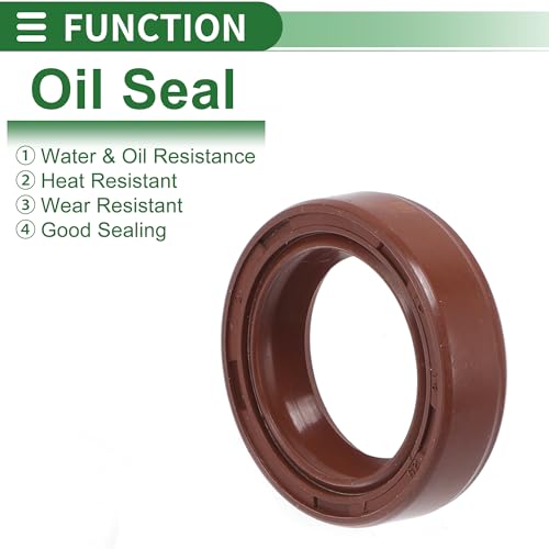 HEROFFIX Universelle Öldichtung TC Doppellippe mit Stahlfeder Dichtungsring Rotierende Wellendichtung 18x25x7mm Hochdruck FKM Gummi Braun 5 Stück