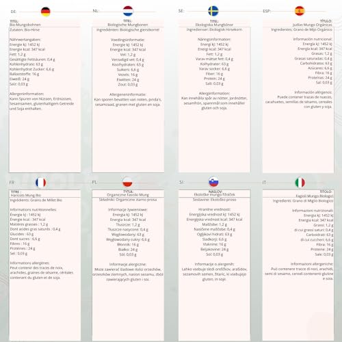 Wholefood Earth Organic Mung Beans 1kg GMO Free | Vegan | High Fibre | High Protein | Certified Organic