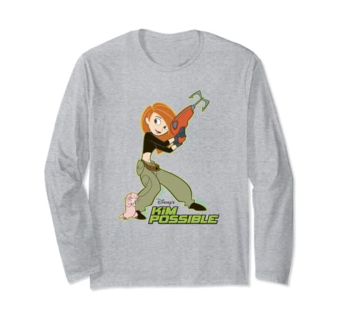 T-shirt Kim Possible à manches longues Disney vêtement coton imprimé Grappling Hook