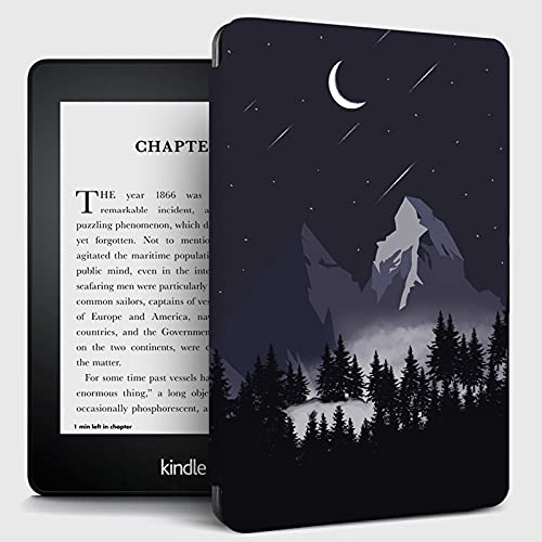 XIANRENGE Coque Compatible avec Amazon Kindle Oasis (10Ème Génération, Version 2019 Et 9Ème Génération, Version 2017) - Coque en PU pour Liseuse, Forest Night View Cover