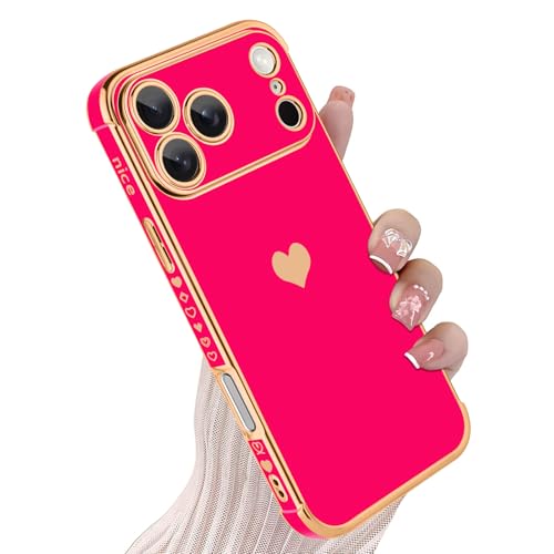KANGHAR Compatible with iPhone 17 Pro Max Case for Women Girl(Hot Pink)