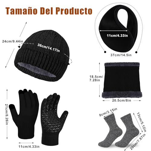 La Mejor Selección de Set de bufanda, gorro y guantes para Hombre favoritos de las personas. 14 Imagen adicional