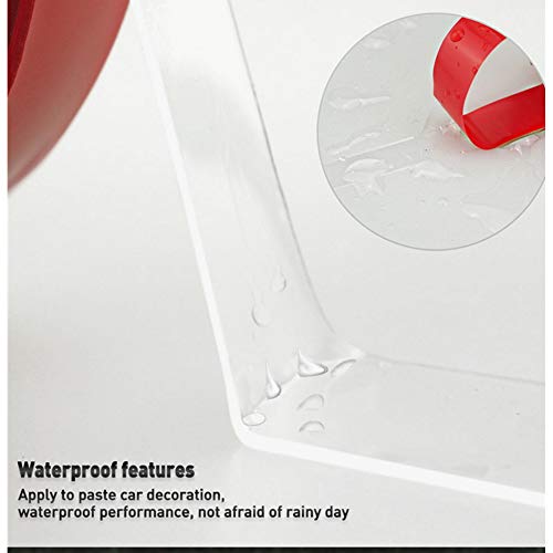 3 Meters Heat Resistant Acrylic Double Sided Adhesive Tape Roll,Clear Sticker for Car/Cell Phone Repair,Red, 3 m×10 mm×1 mm - Thumbnail 5