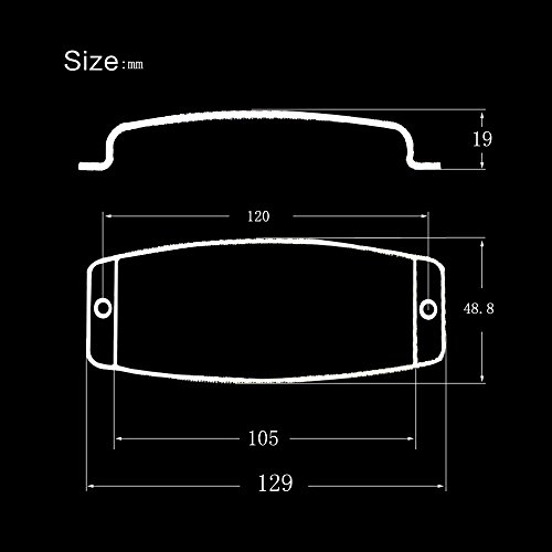KKmoon Protetor de tampa de captação de aço cromado para substituição de parte de baixo elétrico de