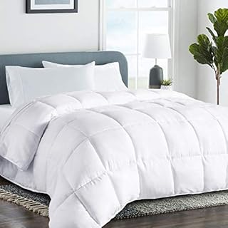 COHOME King 2100 Series Cooling Down Alternative Comforter Quilted Duvet Insert with Corner Tabs All-Season - Summer Soft Luxury Hotel Comforter - Reversible - Machine Washable - White
