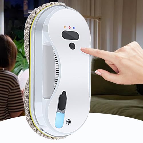 Robot AutomáTico De Limpieza De Ventanas, Aspirador AutomáTico De Limpieza De Vidrios Inteligente De 5600 Pa Con Rociador De Agua AutomáTico, ProteccióN De Apagado De 20