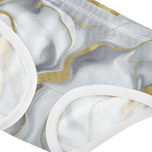 Joisal Toddlers Underwear Floral 2t Cotton Cute Panties Girl Florals Kids Briefs Undies Aesthetic Grey Gold4