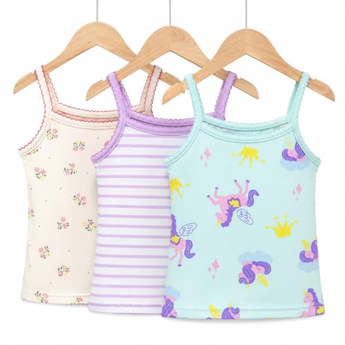 Image of benetia Girls' Soft Cotton Undershirts 3-Pack