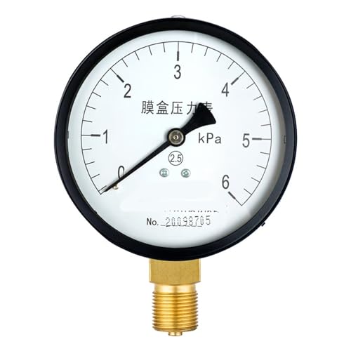 Manomètre à membrane YE100 pour gaz naturel - Micro-manomètre de basse pression 0-6 kPa
