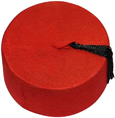 Hat Egyptian Children's Kids Red Fez Tarboush Tarboosh Turkish Ottoman Complete Any Costume Features With Black Tassel Traditional Egypt Arabic Arabian Accessory Fine Cotton