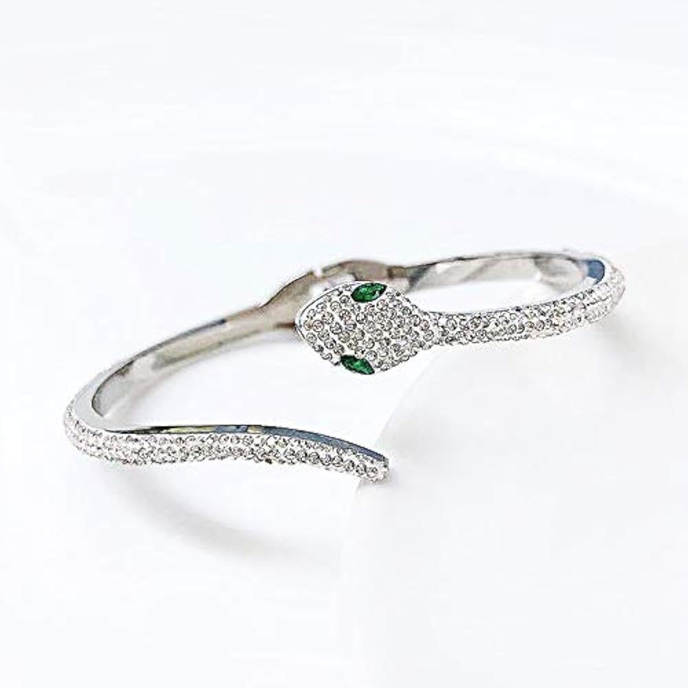 ダイヤホワイトゴールド ヘビ スネーク ブレスレット White Gold/ White Eternal Gold ホワイトゴールドXダイヤモンド