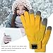 QDKVTNDJZ Touchscreen Gloves for Winter – Wireless Thermal Glovesold Weather Grips | for Phone Calls All-Outdoor Bicycle Snowboarding Skiing Construction Travel Gardening(Yellow,C)