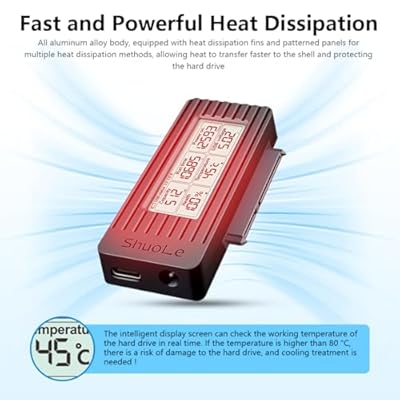 Zorbes(r) sata to usb 3. 0 hard drive reader dock with lcd display, supports max 16tb capacity, plug and go function, external hdd ssd docking adapter for reliable fast data transfer - msdeals