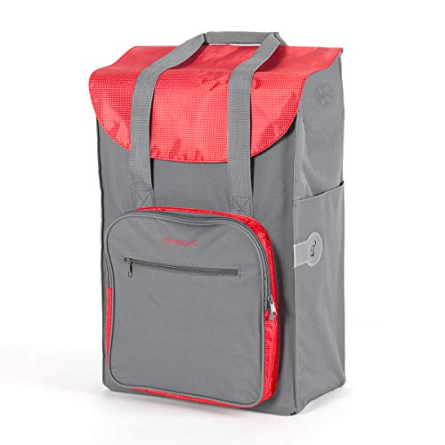 Andersen Einkaufstrolley Royal als Treppensteiger und 45 Liter Einkaufstasche Wismar grau/rot mit Kühlfach Einkaufswagen… – Bild 5