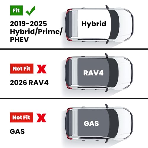 Image of LASFIT Floor Mats for Toyota RAV4 2019-2025 Hybrid /Prime /PHEV All Weather TPE Custom Fit Floor Liners for RAV 4 1st & 2nd Row Automotive Car Mat Accessories, Black