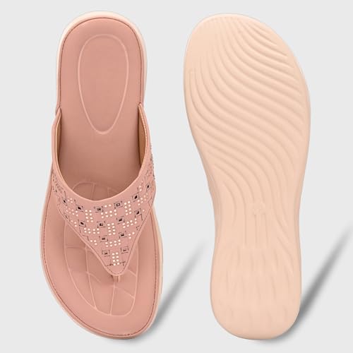 Image of Centrino Women's Sandals | Stylish Slip-On Sandals|Elegant & Trendy Design | Slippers /Flip-Flops|Fashionable Casual & Stylish|Lightweight & Breathable|Outdoor Casual Chappals for Ladies & Girls(9320)