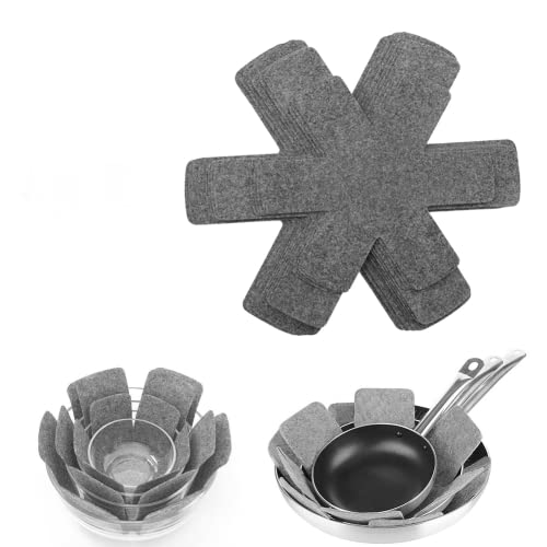 SPORTARC Protectores de cacerola, 12 protectores de sartén con estrellas, 3 tamaños...