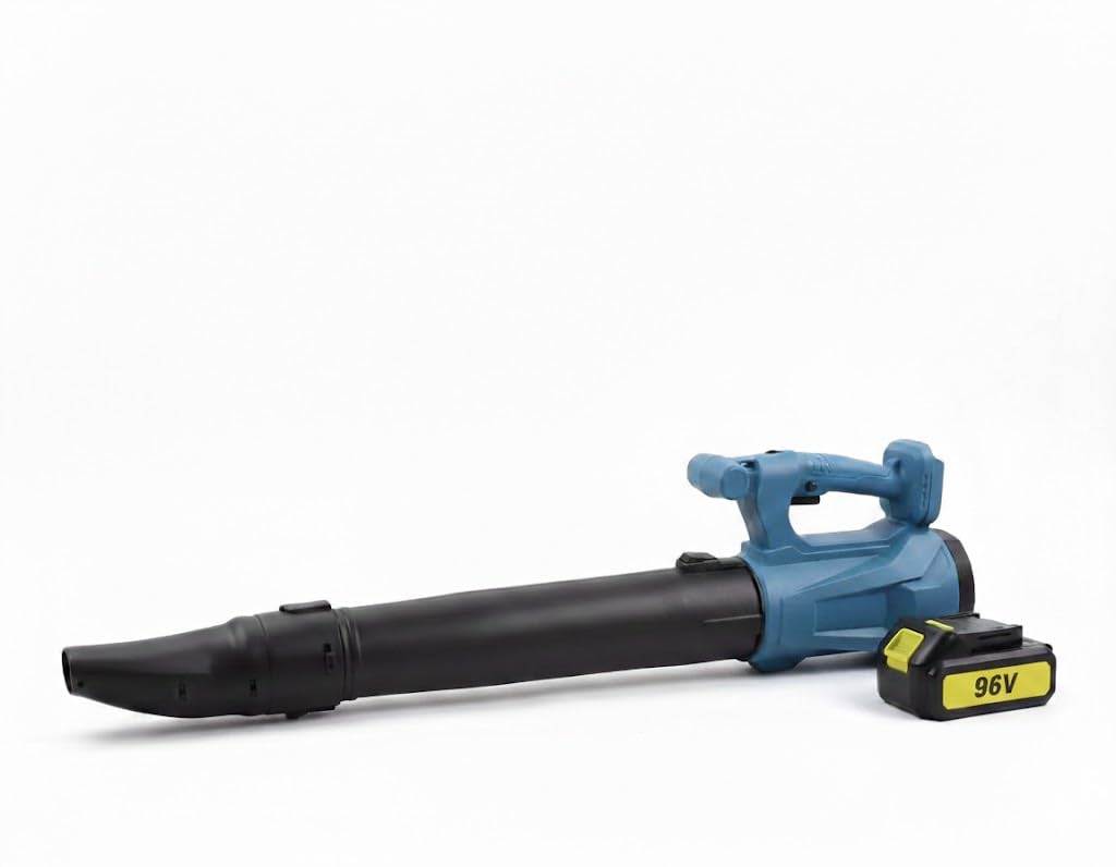 Vazy 24 Soffiatore Elettrico a Batteria 96V Li-ion Cordless per Foglie e Polvere, Aspiratore/Soffiatore Portatile per Giardino, Cortile e Auto, con Tubo + Bocchetta, Leggero e Potente