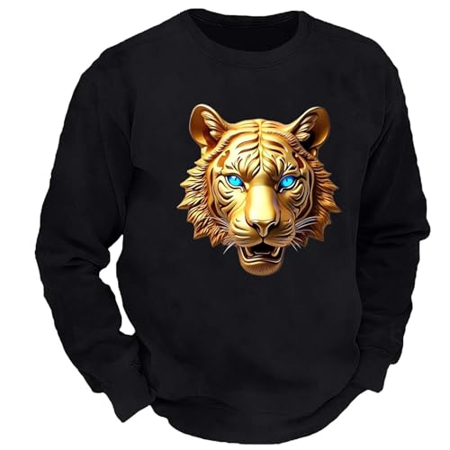 Pull col rond pour homme en polyester style vintage idéal loisirs