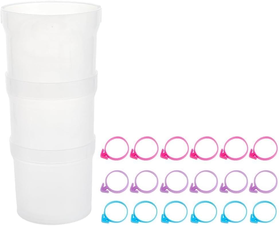arricraft Pastry Piping Bag Holder Stand for Filling, Piping Tip Organizer Cake Decorating Storage Clear Plastic Cream Icing Bag Rack with 18 Pcs Pastry Bag Ties