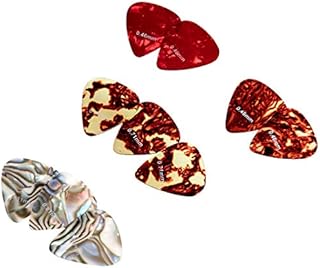 Amazon Basics Guitar Picks, Mixed Colors, Celluloid, 10-Pieces