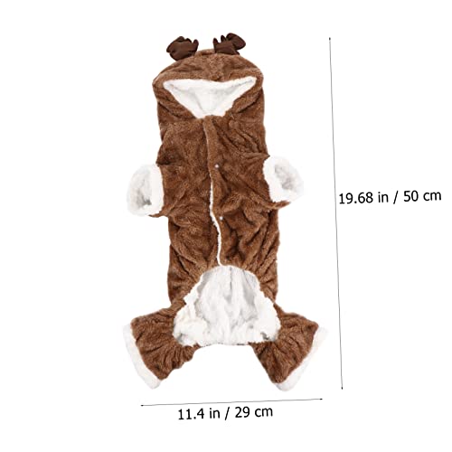 Disfraz de reno navideño para perro, felpa coral, talla L miniatura 7