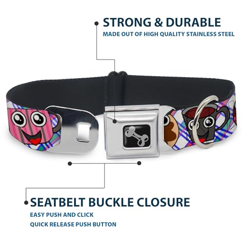 Collier de chien Buckle Down donuts dessin animé réglable 13-18"