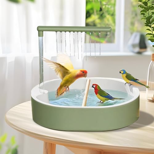 Accesorios de jaula tipo piscina para loros en días calurosos de verano 4