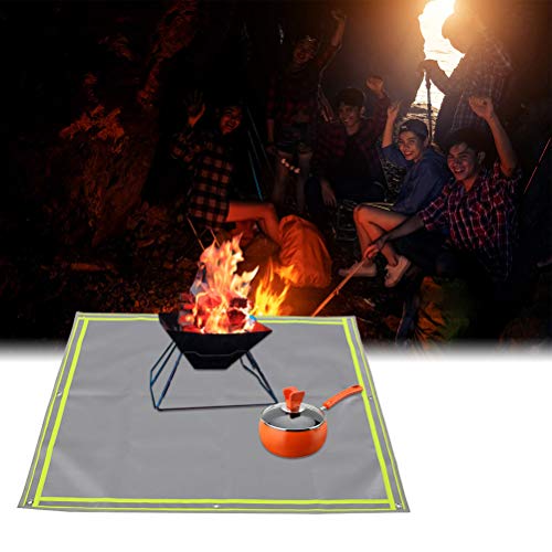 Fencelly Fire Pit Mat 59 "x 59" voor dek, vochtbestendige branddeken brandwerende mat, bescherm uw dek terras gras voor indoor outdoor BBQ vreugdevuur camping grillen brandverdediger - Image 7