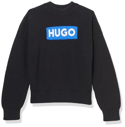 HUGO Women's Big Logo Cotton Pullover Sweater