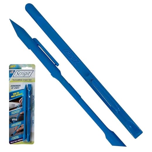 Scrigit Scraper Scratch Free Plastic Scraper Tool, Perfect for Reaching Tight Spaces and Crevices, Easily Remove Food, Labels, Paint, Grease and More- 2pk