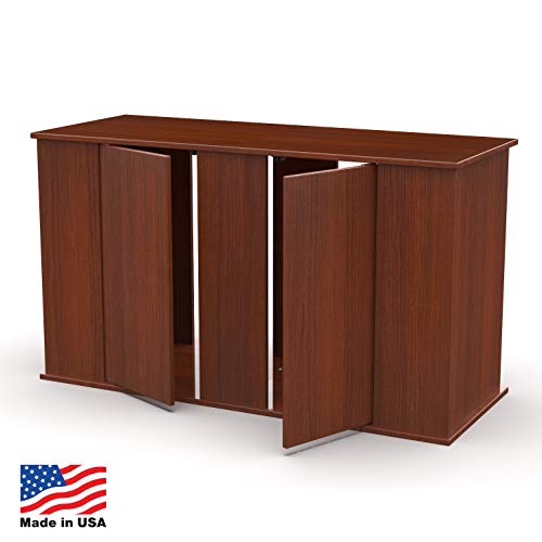 Aquatic Fundamentals 75-90 Gallon Aquarium Stand with Storage, Double Door Front Access, Serene Cherry, 36751-68-AMA