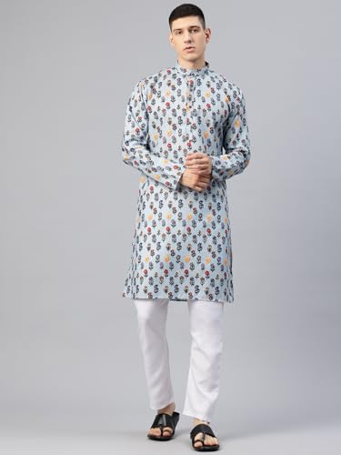 Image of Luxrio Kurta Set for Men Cotton Blend Kurta with Pyjama Set Ethnic Set