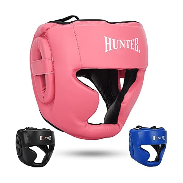 HUNTER-Headguard-for-Professional-Boxing-MMA-Training-Headgear-Kickboxing-Head-Gear-Mouth-Protection-Headgear-for-Muay-Thai-Grappling-Kickboxing-Karate-Taekwondo-Martial-Arts HUNTER Headguard for Professional Boxing, MMA Training Headgear, Kickboxing Head Gear, Headgear for Muay Thai, Grappling, Kickboxing, Karate, Taekwondo, Martial Arts (S/M, Pink)