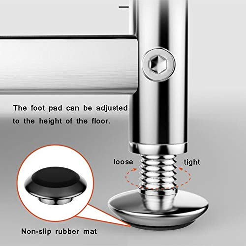 Gaixia Kitchen Shelf Stainless Steel Kitchen Shelf 5 Layer Microwave Oven Shelf Storage Floor Kitchen Storage Racks (Size : 60X35X125Cm) #TOP4