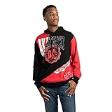 Bioworld Naruto Akatsuki Collegiate Adult Red and Black Hoodie