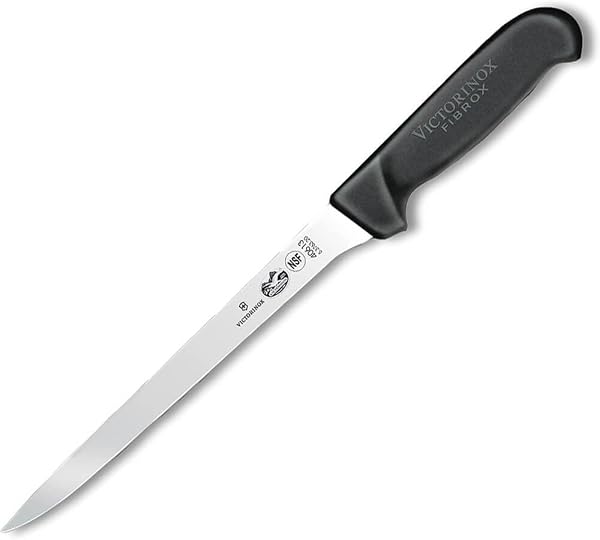 Victorinox Fibrox Narrow Flexible 20cm Filleting Knife with Ergonomic Handle