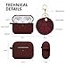 Case for Airpods Pro Case, BLUEWIND Airpod Pro Case Cover for Air pods Charging Case, Cute Silicone Protective Case for AirPods Compatible with Airpod 3 Accessories Keychain (Burgundy)