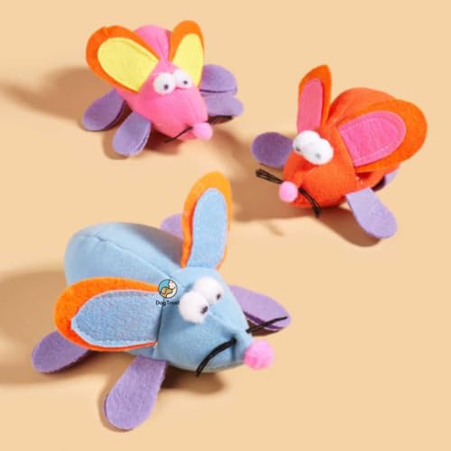 Image of Dog Trust Furry Cat Toy Mice | Interactive Mini Mouse Toys with Feather Tail for Kittens and Indoor Cats | Colorful Soft Fur Mice for Active Play & Hunting Fun