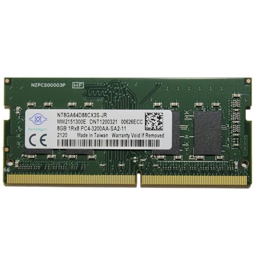 Image of 8GB DDR4-NANYA[OEM], 1Rx16 PC4-25600 /3200AA, 3200 MHz, 260 PIN SO-DIMM, CL-19, 1.2V, UN-BUFFERED(Non-ECC) Memory /Ram Module Compatible with AIO /Laptop /mini PC /Notebook