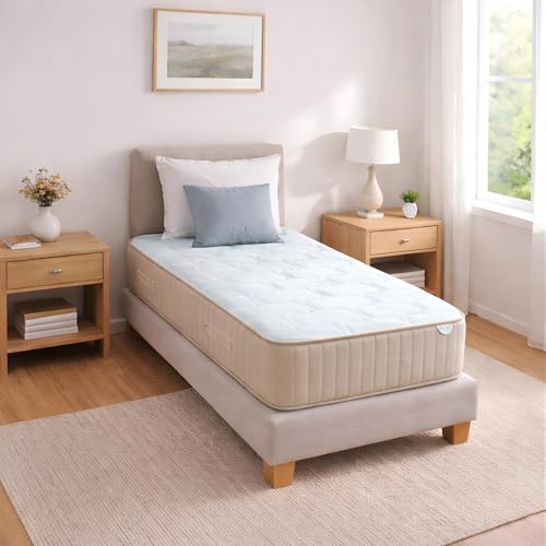 Relax Colchón 105x190 | Colchón Muelles Ensacados 105x190 Doble Cara + Viscogel | Firmeza Alta | Altura 28cm | Transpirable y Viscoelástico con Memoria | Fabricado en España | Elara Supreme 105 x 190